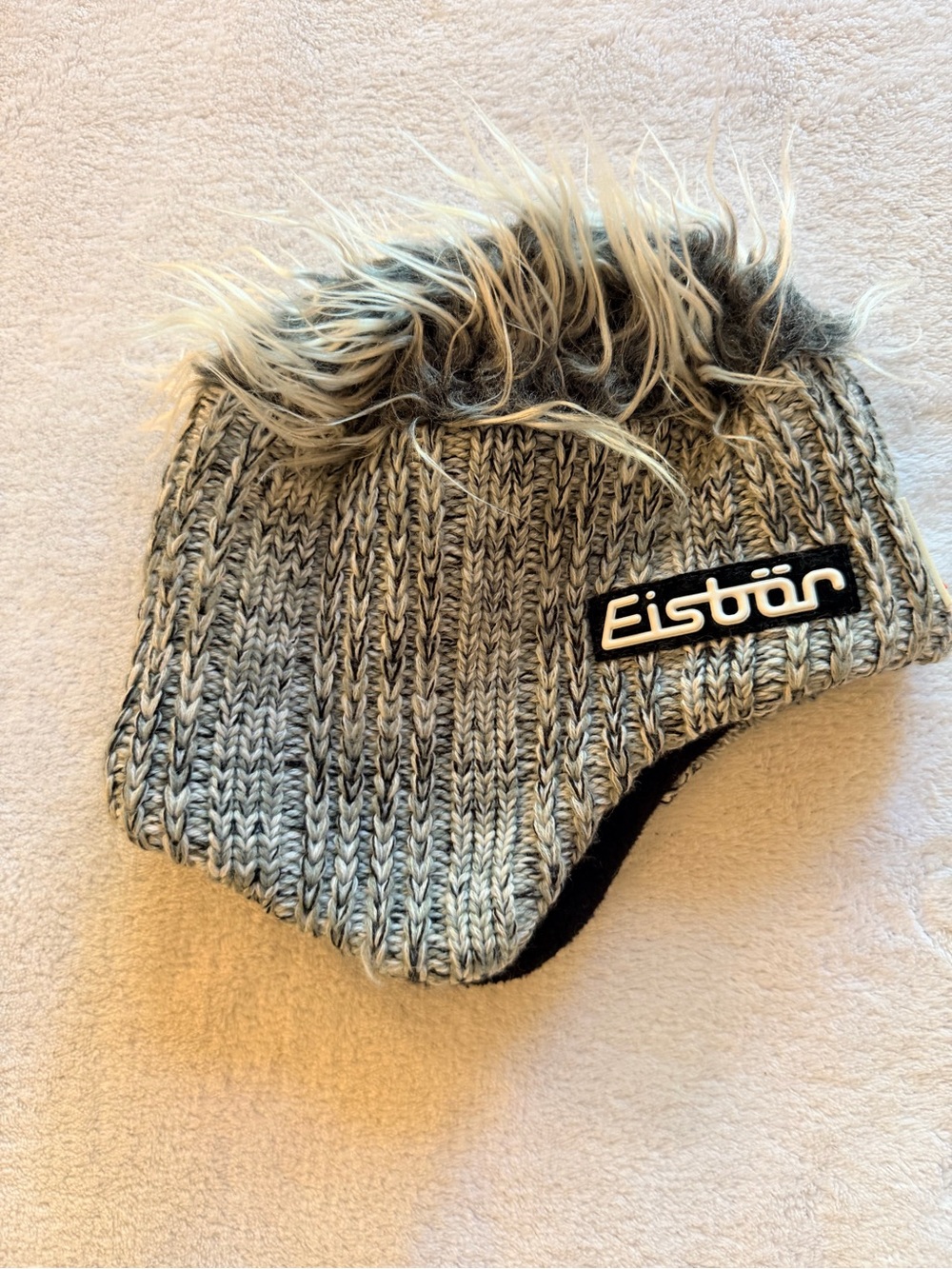 Eisbär Gray Knit Mohawk Winter Ski Hat – Size 55 Austria
